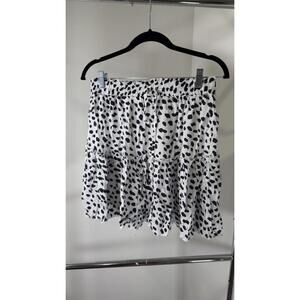 Alely Women's Black and White Polka Dot Skirt, Size M